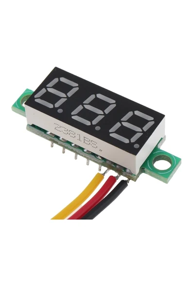 0.28" 0-100V Mavi Voltmetre - Resim 5