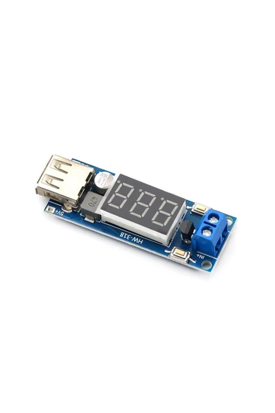 40V to 5V 2A Voltmetreli HW-318 - Resim 3