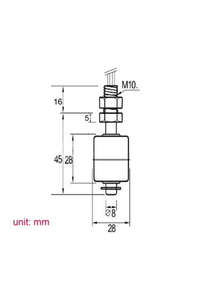 Metal Su Seviye Sensörü 45mm - Resim 8