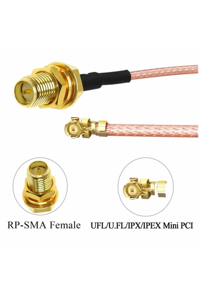 30cm RP Sma Dişi Ipex RF Kablo - Resim 3