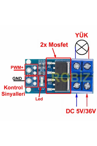 15A Mosfet Modül - Resim 4