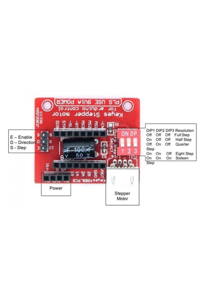 A4988 DRV8255 Shield - Resim 8