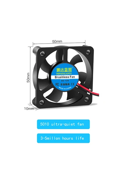 12V 5x5CM FAN - Resim 5