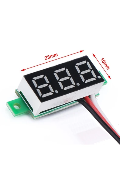 0.28" 0-100V Mavi Voltmetre - Resim 8
