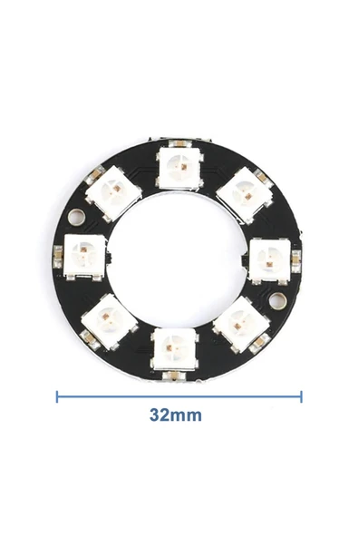 8li Halka WS2812B 5050 Rgb Led - Resim 5