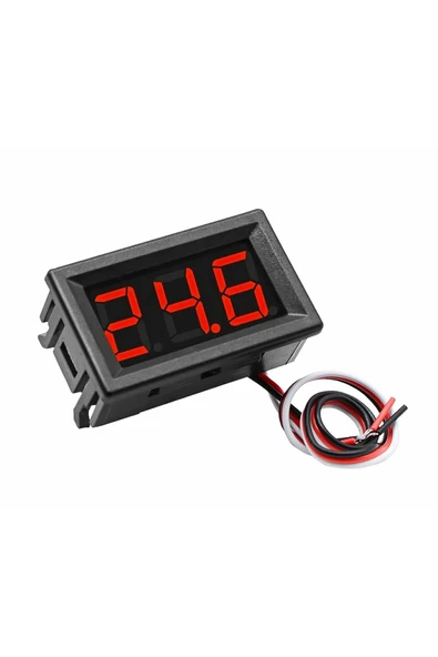 0.56" 0-100V Kırmızı Voltmetre - Resim 2