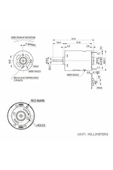 RS380 DC Motor - Resim 8