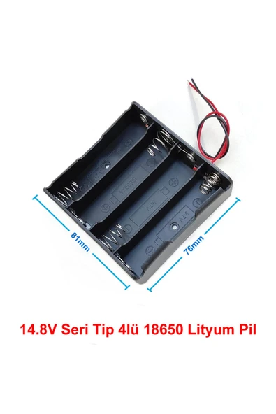 18650 Pil Yuvası 4x Seri ürün görseli 1