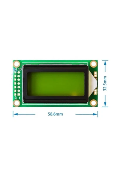 0802A Lcd Display Modül Yeşil - Resim 7