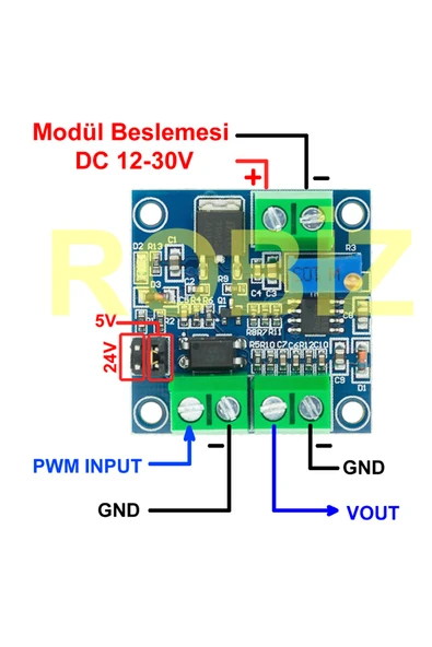 PWM to Voltaj Çevirici Modül - Resim 3