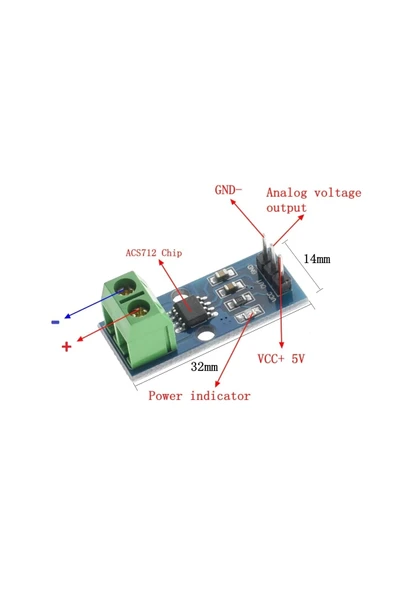 ACS712 Akım Sensörü 20A - Resim 6