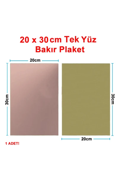Pcb Bakır Tek Yüz 20x30cm ürün görseli 1