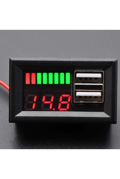 USB Soketli Akü Kapasite Göstergesi ürün görseli 1