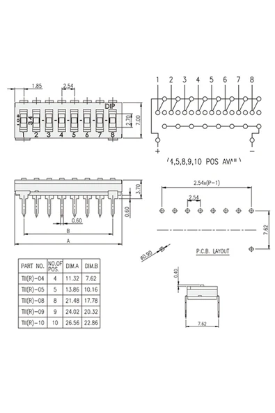 Tristate 8li Dip Switch - Resim 8