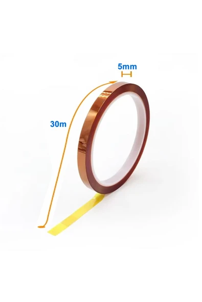 Kapton Bant 5mm x 30 Metre - Resim 6