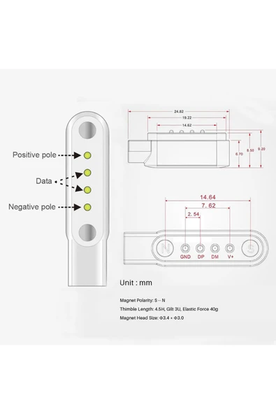Usb 4 Pin Pogo Kablo - Resim 8
