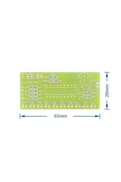 LM3915 10 Led Vumetre Kit - Resim 8