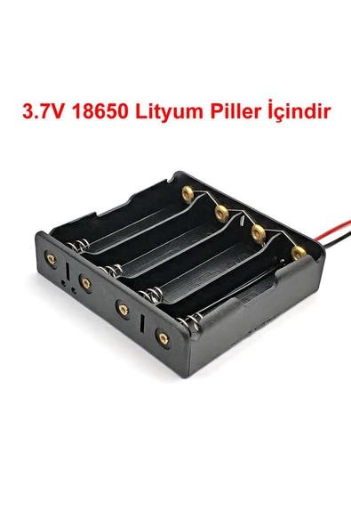 18650 2 Tel 4lü Pil Kutusu Paralel - Resim 5