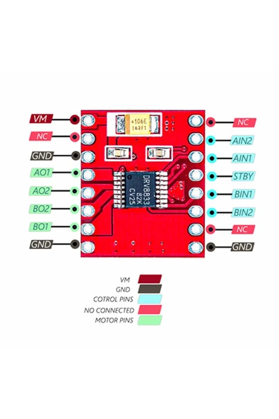 DRV8833 Modül Kırmızı - Resim 5