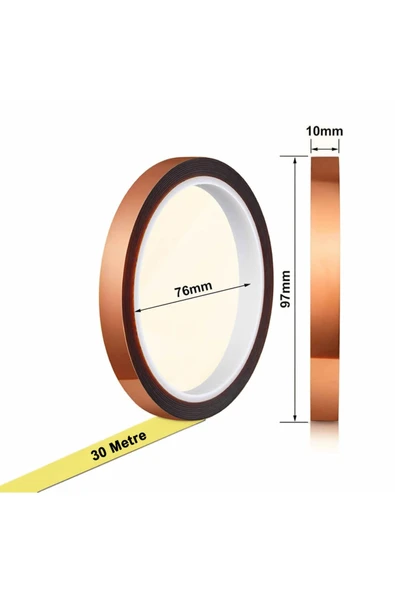 Kapton Bant 10mm x 30 Metre - Resim 2