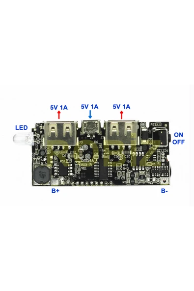 Powerbank 5V 2A Ekranlı Siyah - Resim 8