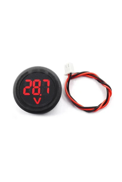 DC Voltmetre 4-100V Yuvarlak - Resim 7