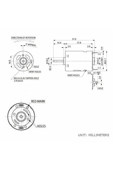 RS380 6V DC Motor - Resim 8