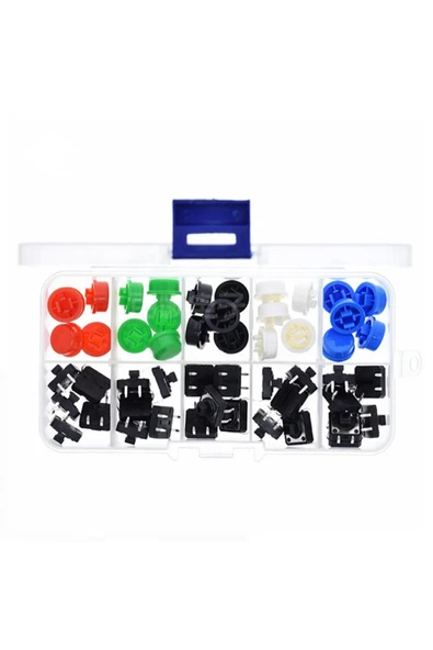 12x12mm Tact Buton Set 25 Adet - Resim 3