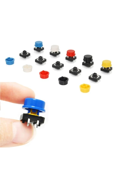 12x12mm Tact Buton Set 25 Adet - Resim 2