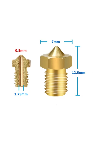 1.75mm M6 Nozzle ürün görseli 1