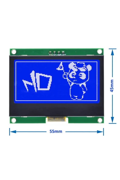 GM12864 I2C Glcd Mavi ürün görseli 1