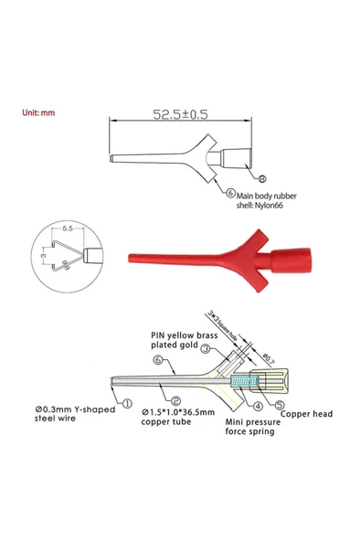 Kanca Tip Test Prob Çifti 2mm - Resim 5