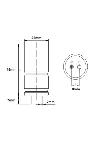 2.7V 100F Süper Kapasitör 22x45mm - Resim 8