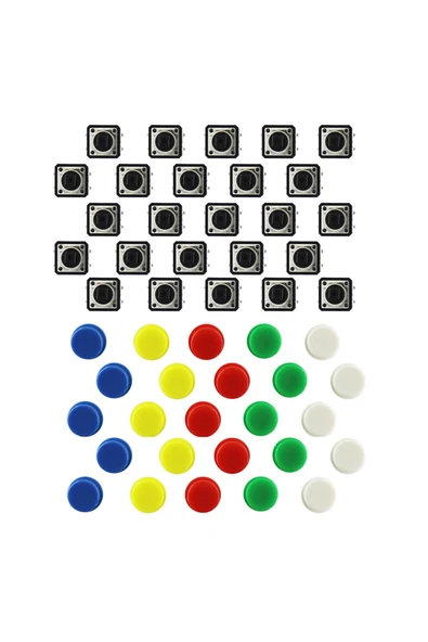 12x12mm Tact Buton Set 25 Adet - Resim 6