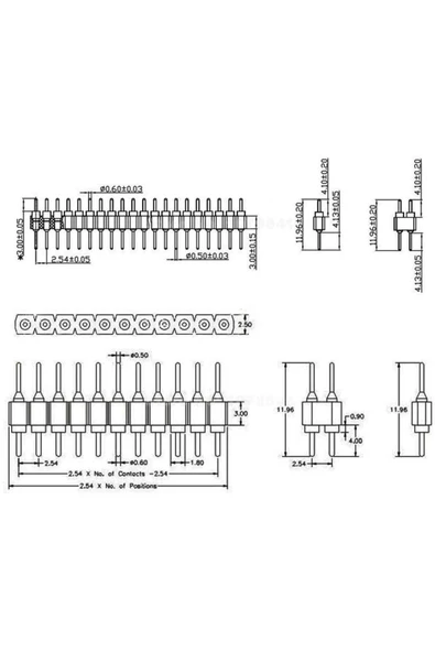 1x40 Pin Precision Erkek Header - Resim 8