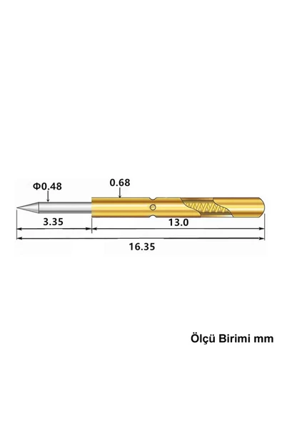 Pogo Pin P50-B1 100 Adet - Resim 4