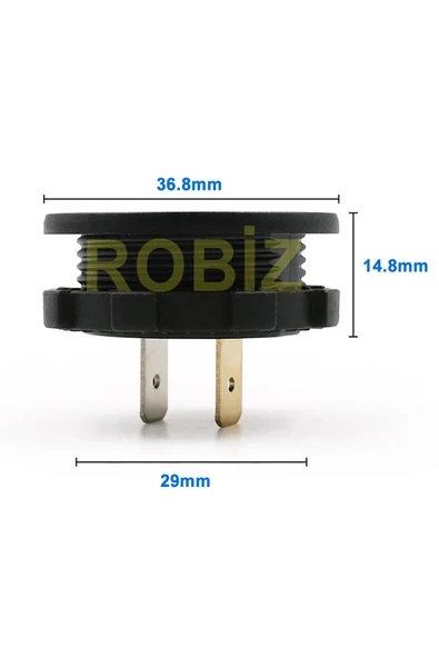 DC Voltmetre 48V Yuvarlak - Resim 2