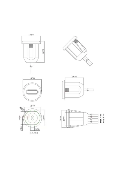 4 Pin Type C Usb Uzatma Kablosu - Resim 8