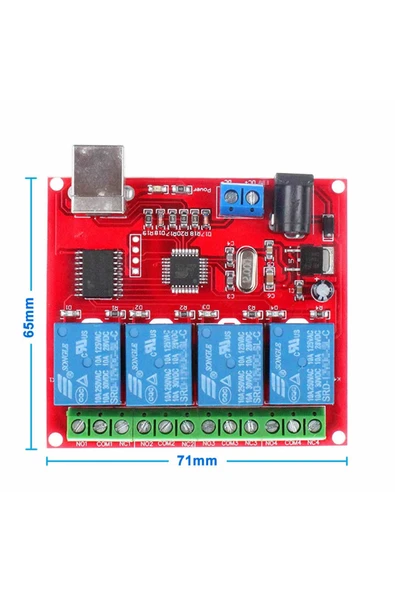 Usb Röle 5V 4 Kanal ürün görseli 1