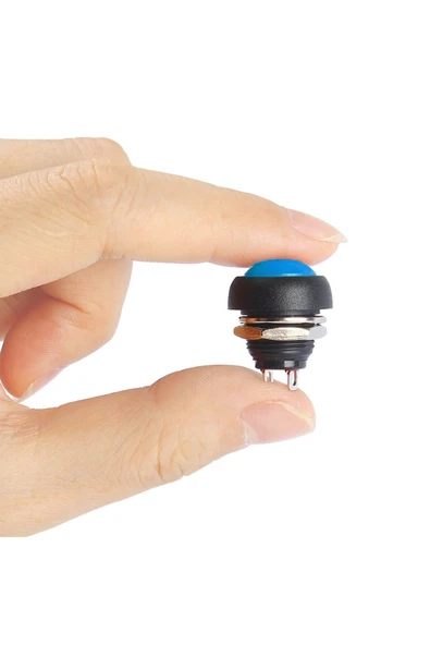 12mm PBS-33B Push Buton Mavi - Resim 2