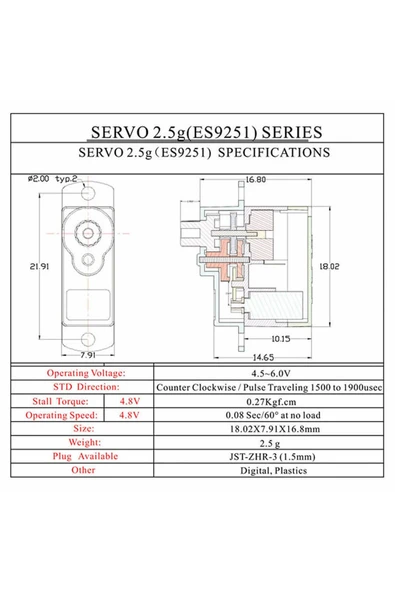Emax ES9251 II Servo Motor - Resim 8