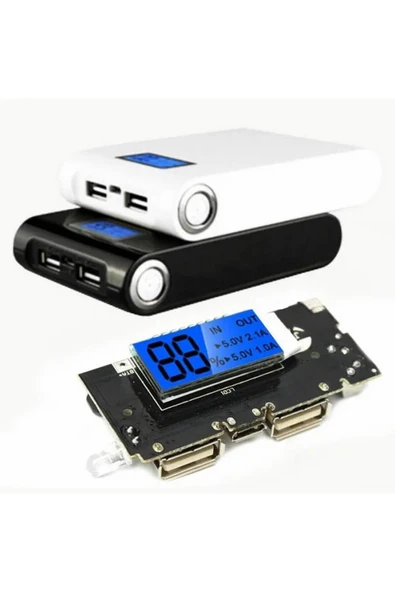 Powerbank 5V 2A Ekranlı Siyah - Resim 5