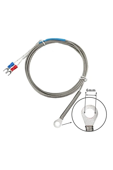 K Type Thermocouple 100cm Montaj Delikli - Resim 2