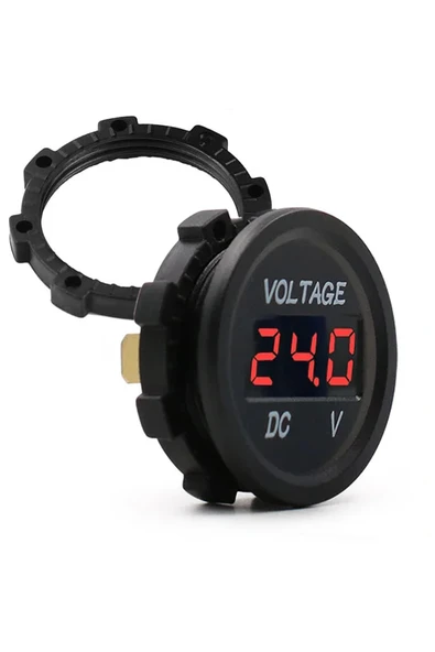 DC Voltmetre 48V Yuvarlak - Resim 4