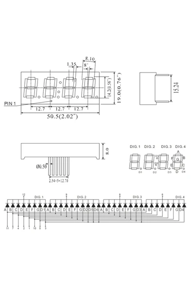 4 Digit 7 Segment - Resim 8