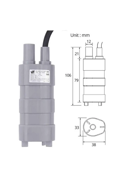 JT-500 12V 600lh Su Pompası - Resim 5