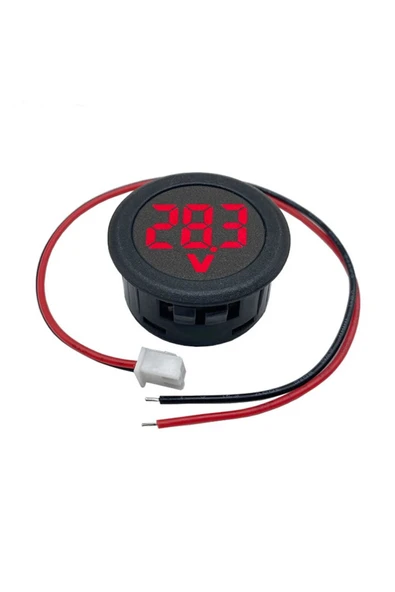 DC Voltmetre 4-100V Yuvarlak - Resim 3