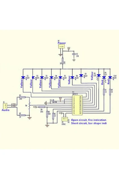 LM3915 10 Led Vumetre Kit - Resim 7