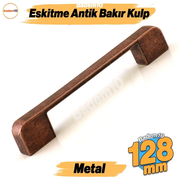 Radus Antik Bakır Metal Kulp 128 mm 12.8 cm Mobilya Çekmece Mutfak Dolabı Dolap Kulpları Kulbu Kulpu ürün görseli 1