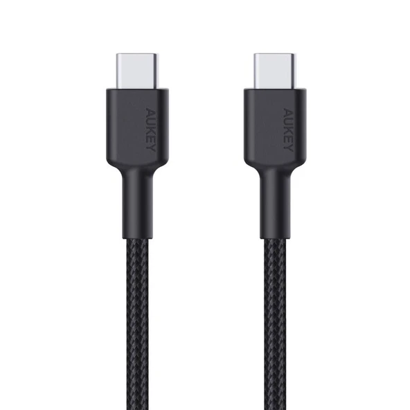 AUKEY CB-CD45-BK PD NAYLON ÖRGÜLÜ TYPE-C TYPE-C SARJ KABLOSU 0.9MT ürün görseli 1
